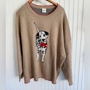 Nikka K Tan Dalmatian Sweater Size 2X